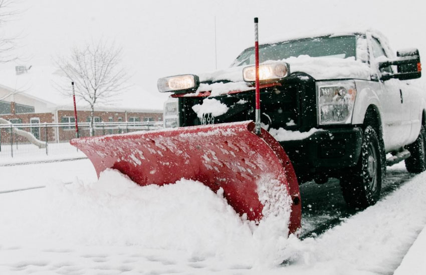 Plowing Snow Near Brooklyn Park Minnesota